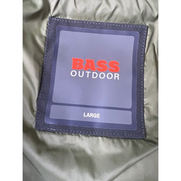 Bass Outdoor Men's Quilted Full Zip Jacket Moss Green Sz Large Lightweight NWT - Picture 8 of 16